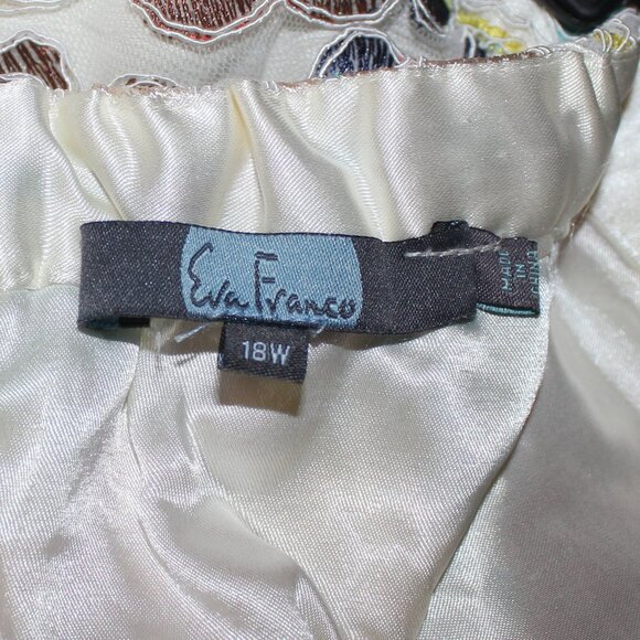 Eva Franco by Anthropologie Floral Embroidered  Midi Skirt   1X/ 16-  18W - Picture 6 of 9